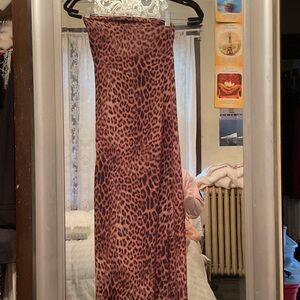 Leopard Print Women's maxi dress beach dress long flowy